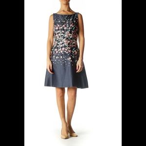 🆕LOFT Gray‎ Graphic Print A-Line Dress